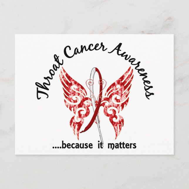 Butterfly 6.1 Throat Cancer Postcard (Front)