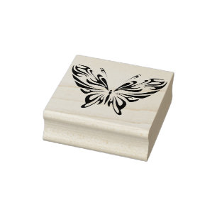 butterfly abstract art stamp