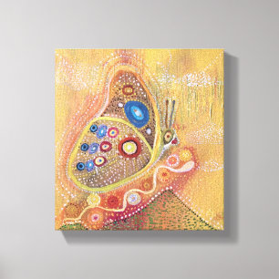 Butterfly Abstract Art Wrapped Canvas Print