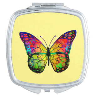BUTTERFLY ABSTRACT COMPACT MIRROR