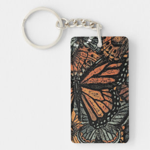 Butterfly abstract fantasy art keychain