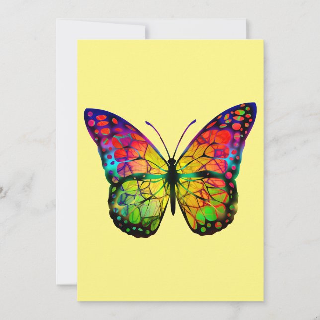 BUTTERFLY ABSTRACT INVITATION (Front)