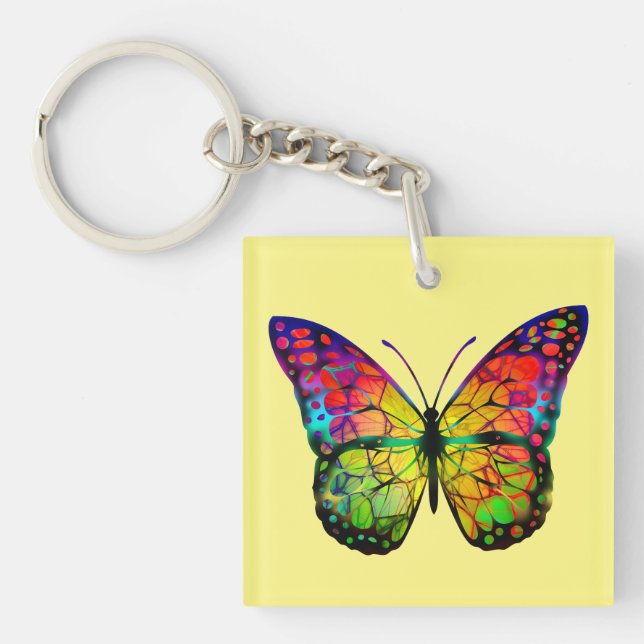 BUTTERFLY ABSTRACT KEYCHAIN (Front)
