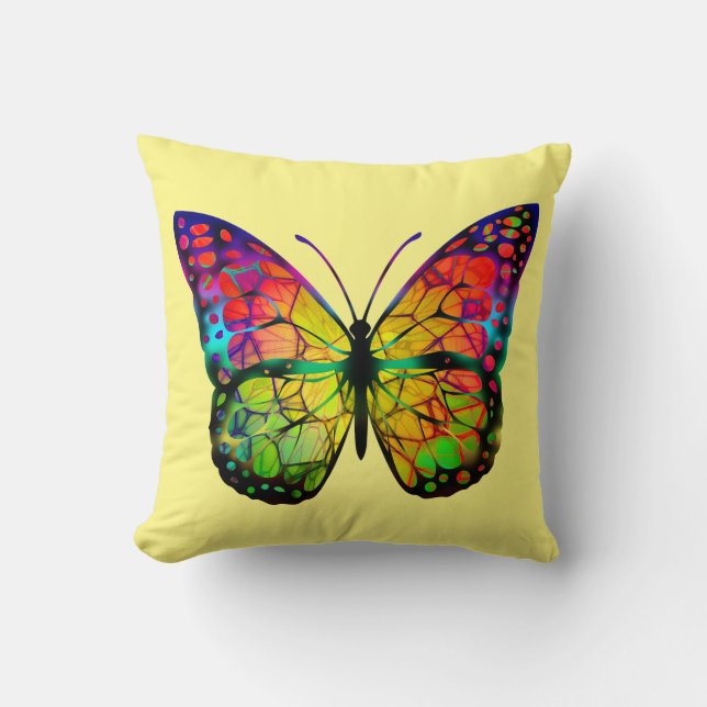 BUTTERFLY ABSTRACT THROW PILLOW (Front)