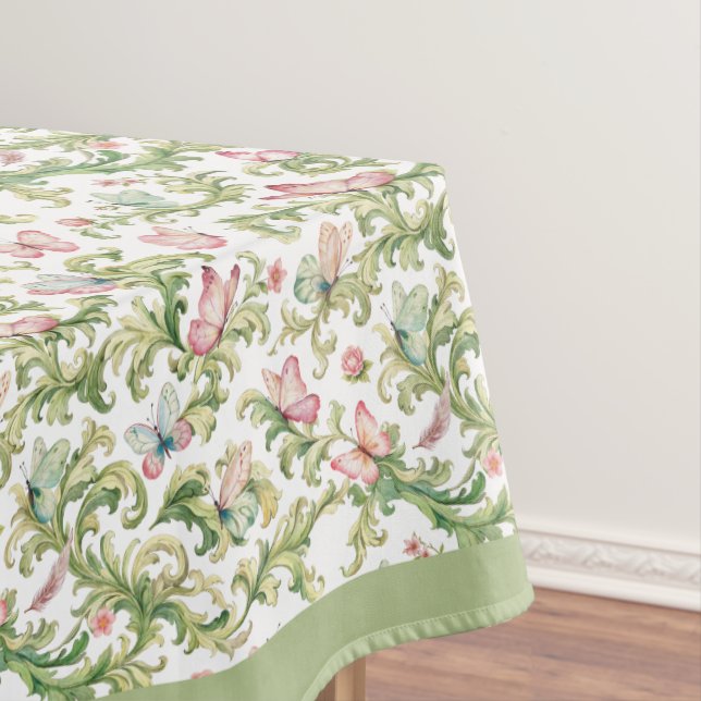 Butterfly Acanthus Tablecloth (In Situ)