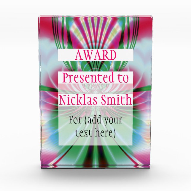 Butterfly Acrylic Award - Customized (Front)