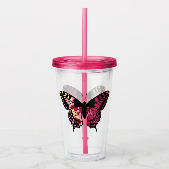 Butterfly acrylic tumbler (Front)