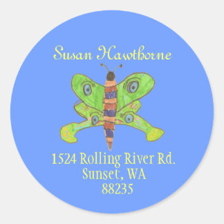 Butterfly address label