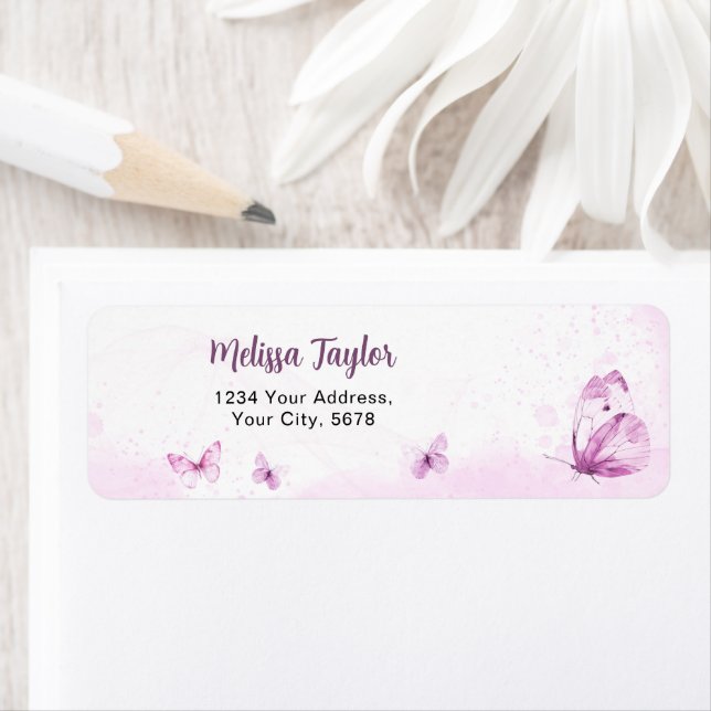 Butterfly Address Label (Insitu)
