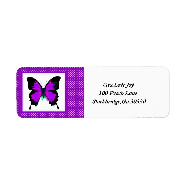 Butterfly Address Lables Label (Front)