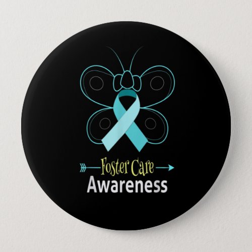 Butterfly Adoption Foster Care Awareness Ribbon Button