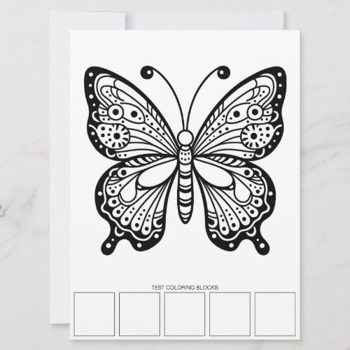Butterfly Adult Coloring Cards 