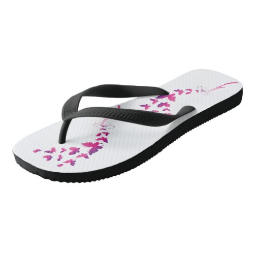 Butterfly Adult Flip Flops Wide Straps Flip Flops