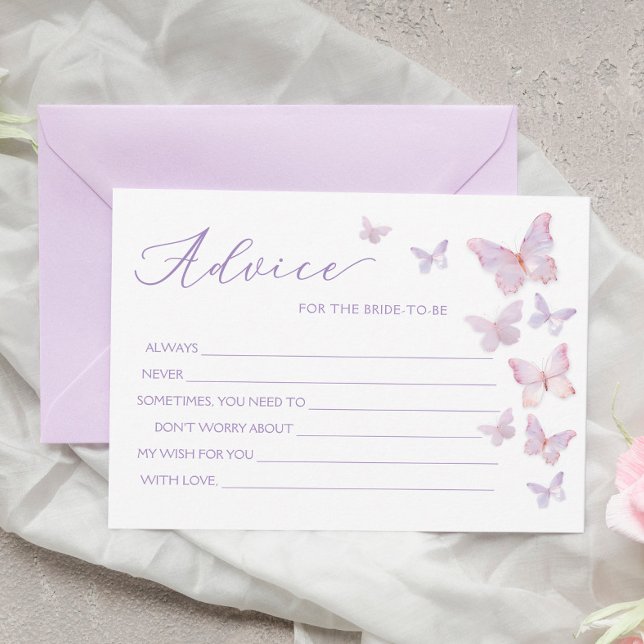 Butterfly Advice for the bride Card (Creator Uploaded)