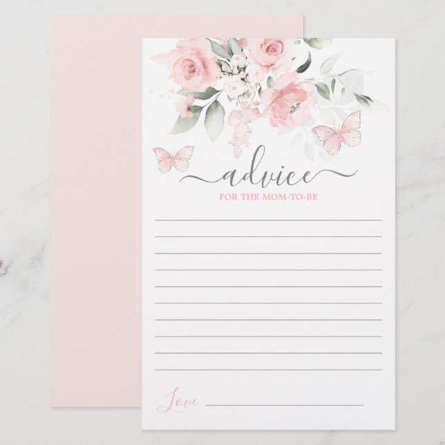 Butterfly Advice for the Mom To Be (Front/Back)