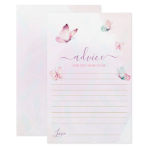 Butterfly Advice for the Mom To Be card