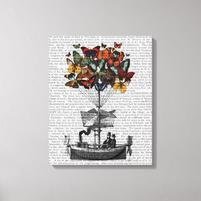 Butterfly Airship Canvas Print (Front)