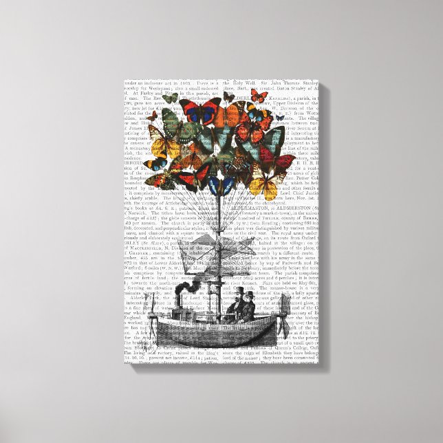 Butterfly Airship Canvas Print (Front)