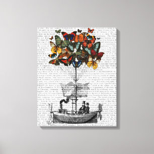 Butterfly Airship Canvas Print