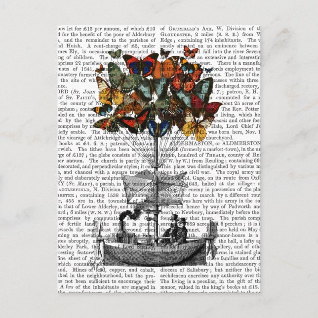 Butterfly Airship Postcard (Front)