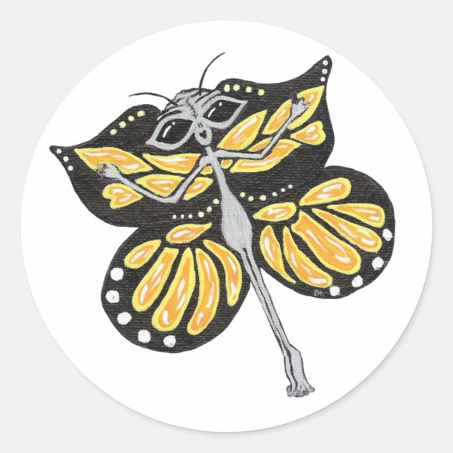 Butterfly Alien Stickers (Front)