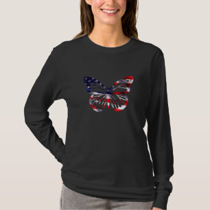 Butterfly American Flag T-Shirt