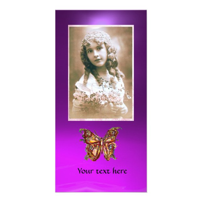 BUTTERFLY AMETHYST PURPLE ,red Card (Front)