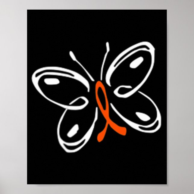 Butterfly  Aml Leukemia Awareness  Poster (Front)