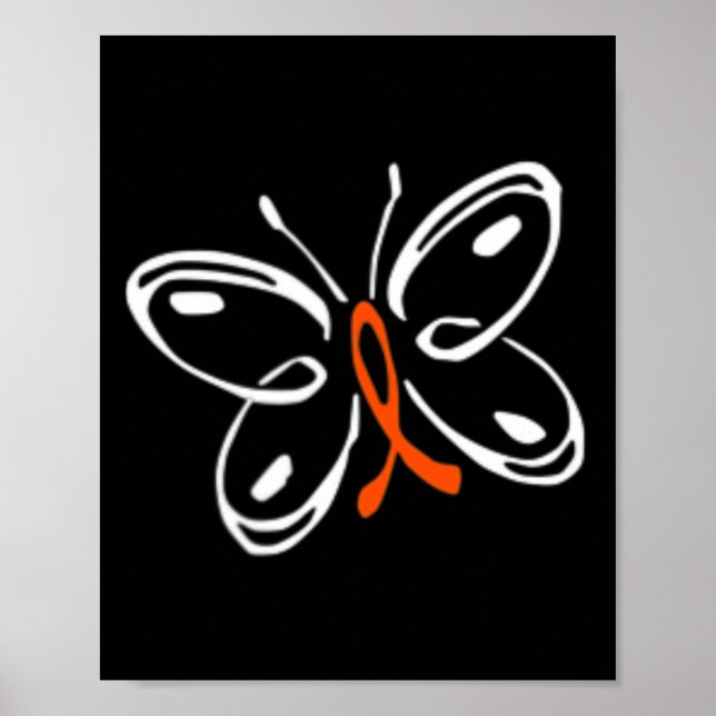 Butterfly  Aml Leukemia Awareness  Poster (Front)