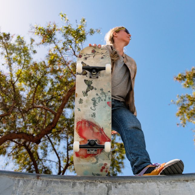 Butterfly and a Red Heart Skateboard (Outdoor 1)
