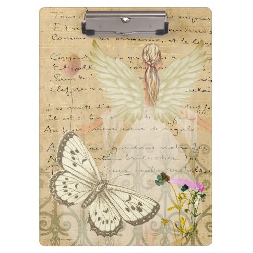 Butterfly and Angel Collage Clipboard