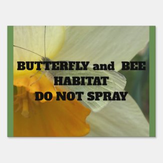 BUTTERFLY AND BEE HABITAT SIGN