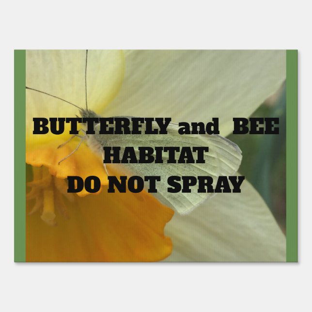 BUTTERFLY AND BEE HABITAT SIGN (Front)