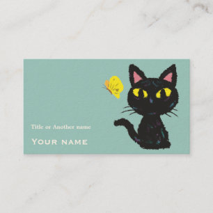 Butterfly and Cat Business Card