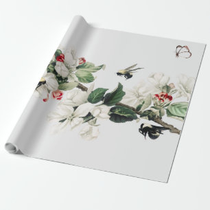 BUTTERFLY AND CHERRY BLOSSON Wrapping Paper