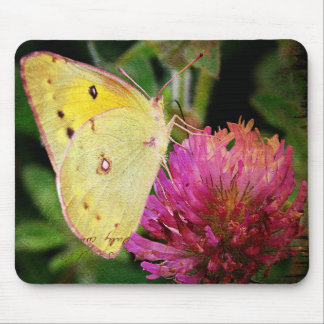 Butterfly and Clover Mouse Pad