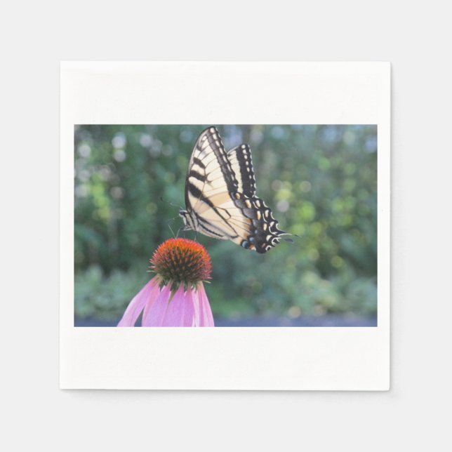 Butterfly and Coneflower Napkins (Front)