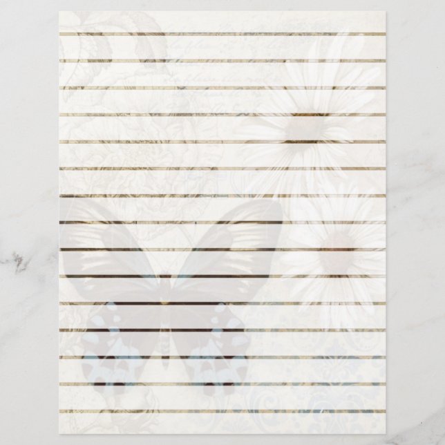 Butterfly and daisies (Front)