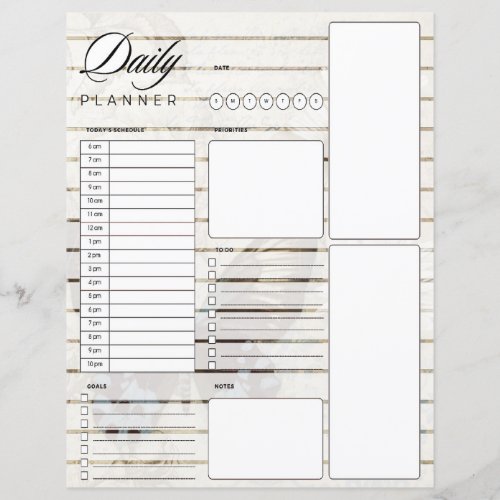 Butterfly and daisies daily planner