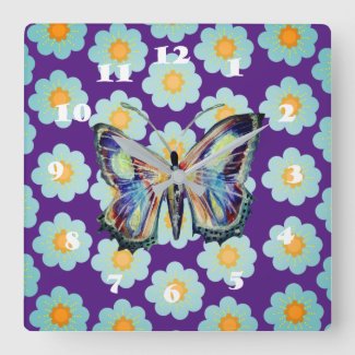 Butterfly and daisy flowers 