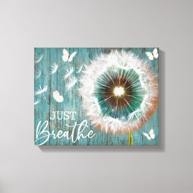Butterfly and Dandelion Painting Canvas Just Breat Print (Front)