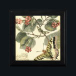 Butterfly and Dragonfly with Red Flowers Jewelry Box<br><div class="desc">Vision Studio created this captivating scene of a butterfly and dragonfly fluttering near a group of red flowers. If you love nature you should get this print for yourself. It would also make an amazing gift for someone special in your life!</div>