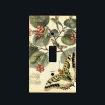Butterfly and Dragonfly with Red Flowers Light Switch Cover<br><div class="desc">Vision Studio created this captivating scene of a butterfly and dragonfly fluttering near a group of red flowers. If you love nature you should get this print for yourself. It would also make an amazing gift for someone special in your life!</div>