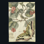 Butterfly and Dragonfly with Red Flowers Towel<br><div class="desc">Vision Studio created this captivating scene of a butterfly and dragonfly fluttering near a group of red flowers. If you love nature you should get this print for yourself. It would also make an amazing gift for someone special in your life!</div>