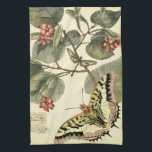 Butterfly and Dragonfly with Red Flowers Towel<br><div class="desc">Vision Studio created this captivating scene of a butterfly and dragonfly fluttering near a group of red flowers. If you love nature you should get this print for yourself. It would also make an amazing gift for someone special in your life!</div>