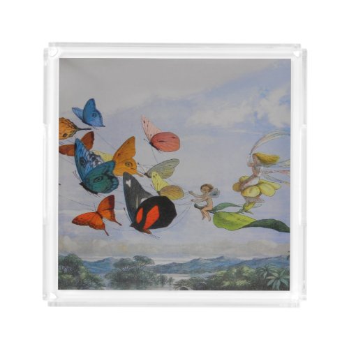 Butterfly and Fairy Queen Butterflies Fairies Acrylic Tray