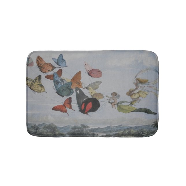 Butterfly and Fairy Queen Butterflies Fairies Bath Mat (Front)