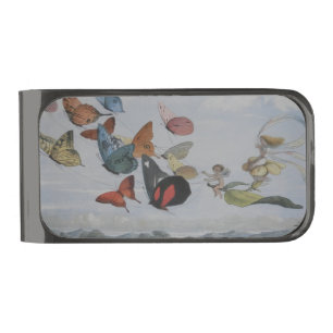 Butterfly and Fairy Queen Butterflies Fairies Gunmetal Finish Money Clip