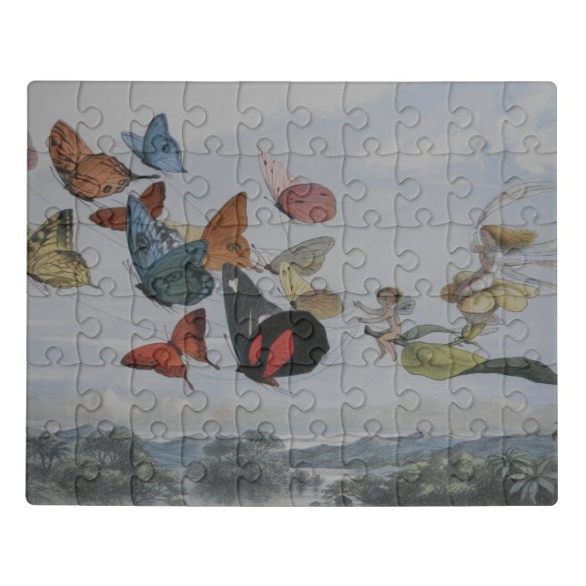 Butterfly and Fairy Queen Butterflies Fairies Jigsaw Puzzle (Puzzle Horizontal)