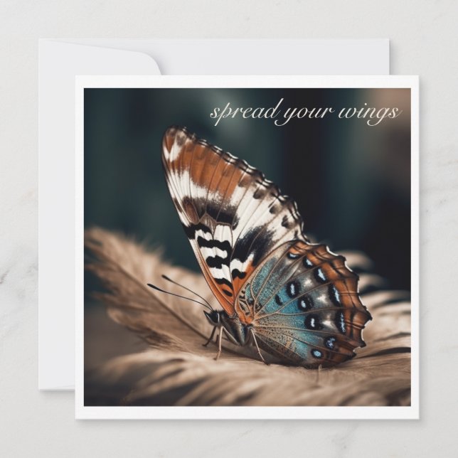 Butterfly and Feather Spread Your Wings Custom  (Front)